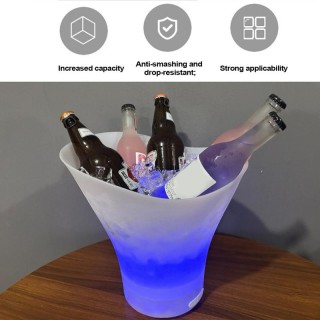 Светеща кофа за лед с вграден bluetooth високоговорител